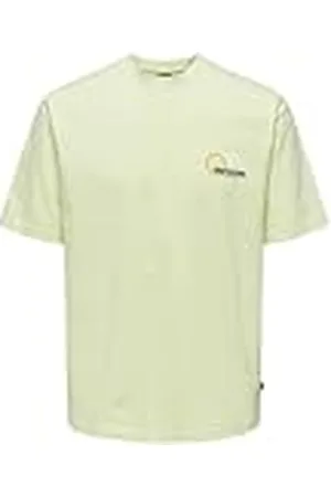 Only & Sons Onskole RLX SS tee Camiseta, Crema de Lima, S Hombres