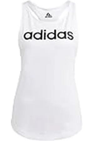 adidas Essentials Loose Logo Tank Top Vest, Mujer, White/Black, XS