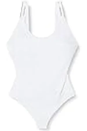 Calvin Klein Traje de Baño para Mujer One Piece Espalda Baja, Blanco (Pvh Classic White), XL