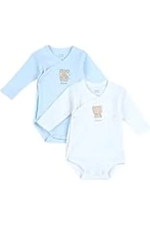 chicco Body in cotone, a manica lunga, apertura spalla, Bebé - Unisex, Azure, 1M, Diseñado en Italia