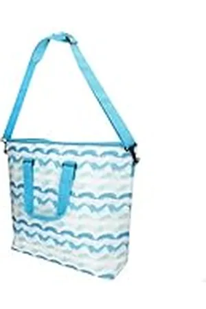 Aktive 62409 Bolsa térmica, 20L con Asas y Bandolera, diseño Olas, Bolsillo Exterior, óptimo para Mantener la Temperatura de Alimentos y Bebidas, sin CFC ni colorantes azoicos, Medidas 55x43x13 cm
