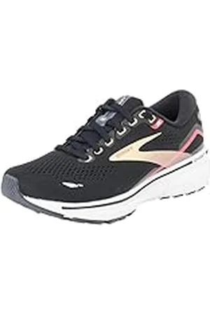 Brooks Ghost 15, Sneaker Mujer, Black/Orange/Raspberry, 38 EU