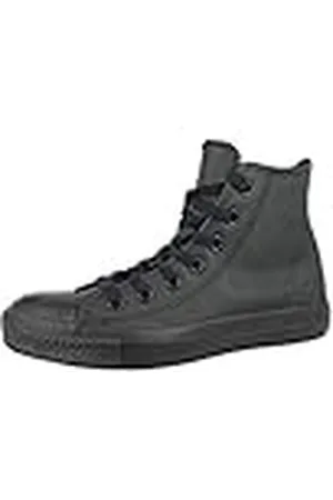 Converse All Star Hi Leather Zapatillas Negras Monocromas-UK 9.5