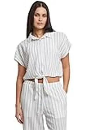 Urban classics Tb7474-ladies Structured Striped Tied Blouse, , XL Mujeres