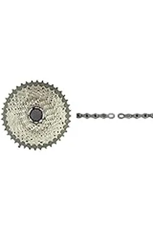 Shimano 11V.11/46 DEOCRE XT Cassette, Adultos Unisex, Negro, Talla Única & Cadena eslabones +QL CN-HG601 11-Velocidades RECAMBIOS, Adultos Unisex, Plata, 116 Glieder