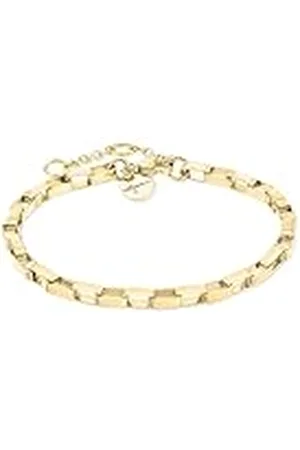 Tamaris Pulsera de eslabones gruesos de acero inoxidable, 21 cm, Acero inoxidable, No es una piedra preciosa