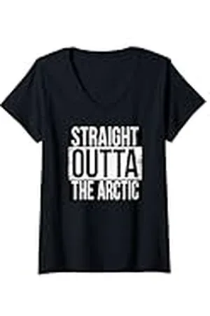 Straight Outta Words Mujer DIRECTO FUERA DEL ÁRTICO Camiseta Cuello V