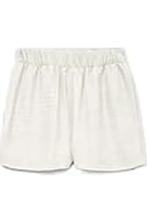 VERO MODA Shorts Pantalones Cortos Vmmelaney Wvn Ga Noos, Blanco Nieve, S para Mujer
