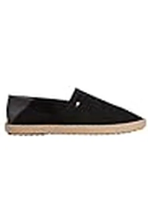 Tommy Hilfiger Alpargatas Hombre Core Textile con logotipo, (Black), 41