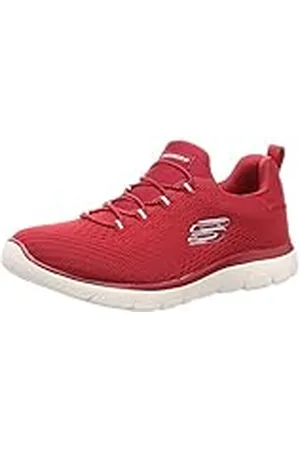 Skechers Summits Fast Attraction, Slip on Mujer, Red/White, 39 EU