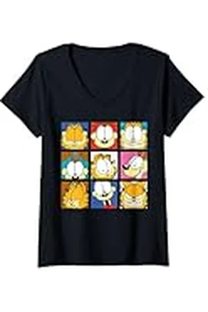Garfield Mujer - Odie All Faces Classic Camiseta Cuello V
