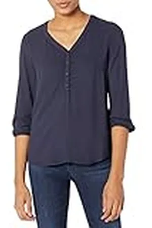 Amazon Camisa Popover con Botones y Mangas 3/4 Mujer, , XXL