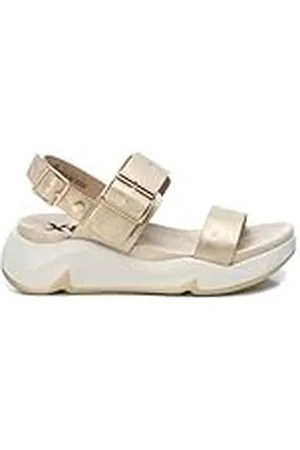 Xti Sandalia Mujer Oro - Calzado Cómodo y Versátil - Moda casual - Modelo 14273803 (Talla 37)