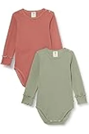 Müsli By Green Cotton Cozy me Rib l/s Body 2-Pack Capa Base, Daydream/Poetry Green, 56 Niñas bebés