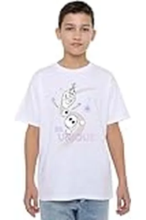 Disney Frozen Be Unique Rainbow with Olaf Unisex Kids T Shirt Camiseta, , 12-13 años para Niños