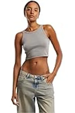 Urban classics Tb7482a-ladies Washed Rib Jersey Cropped Top 2pack Camiseta, , 4XL Mujeres
