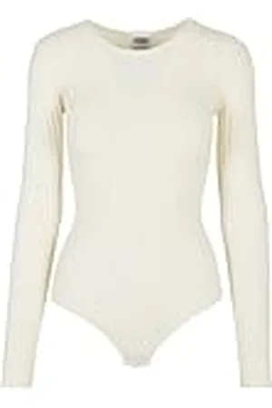 Urban classics Ladies Rib Knit Longsleeve Body Camiseta para Mujer, , XS