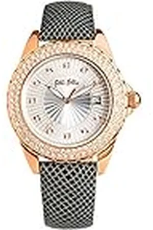 Folli Follie Reloj Análogico-Digital para Mujer de Automático con Correa en Cuero S0357012