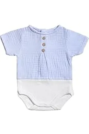 BABIDU Body Bebé Manga Corta Algodón 100%, Body Bebé Recien Nacido Tejido Bambula Suave Transpirable y Hipoalergénico Piel Sensible, Cierre con Botones, Ropa Bebé Niño y Niña Unisex, Básicos Verano