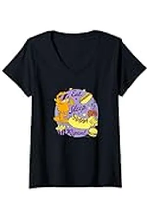 Garfield Mujer Garfiled - Comer Dormir Repetir Katze Camiseta Cuello V