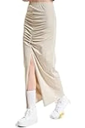 ONLY Onlangeel Ruching Skirt Jrs Falda de Punto, Forro Plateado, M para Mujer