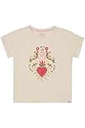 Noppies Girls tee Naverre Short Sleeve Camiseta, Beige/Huid-P873, 116 para Niñas