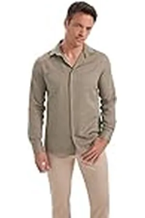 DeFacto Freizeithemden und Trachtenhemden-Klassisches Herren Hemd Camiseta, , M Hombres