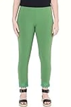 Ulla Popken 7/8-leggings, Saumspitze, Biobaumwolle Mallas 7/8, Verde Musgo, 50W / 32L Mujeres