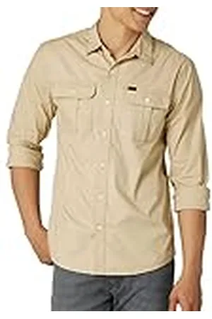 Lee Camisa de Manga Larga de Ajuste Relajado Work West Abotonada, , XL para Hombre