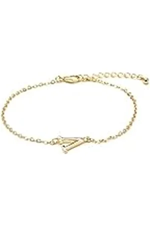 Luxenter Pulsera Alphabet acabado oro 18k - Letra V