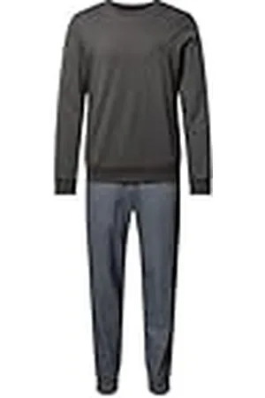 Emporio Armani Pattern Mix Long Pajamas Conjunto de Pijama, , XL de los Hombres