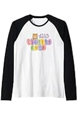 STAR WARS Easter Ewok Egg-Stra Cute Pastel Color Big Logo Camiseta Manga Raglan