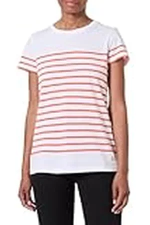 Armor.lux Marinière Etel À Manches Courtes et Col Bateau en Coton Léger Femme Camiseta, , M para Mujer