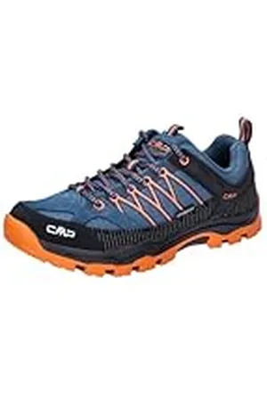 CMP Kids Rigel Low Trekking Shoes WP, Bluesteel-Flame, 32 Unisex niños, EU