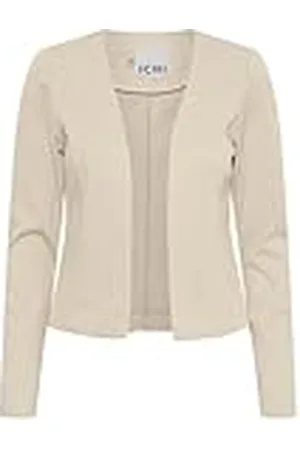 Ichi Ihkate Short Bl Blazer Informal de Negocios, Doeskin (151308), L para Mujer