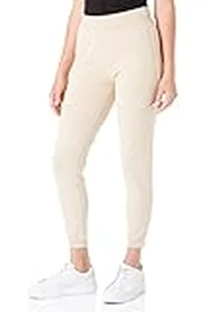 Champion Legacy American Classics Pocket Logo High Waist Rib Cuff Pantalones Deportivos, Marrón Pardo, S para Mujer