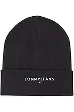 Tommy Hilfiger Gorro de Punto Hombre Linear Logo Beanie de Algodón Orgánico, , Talla única