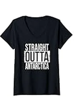 Straight Outta Words Mujer ANÁRTICA DE FUERA RECTA Camiseta Cuello V