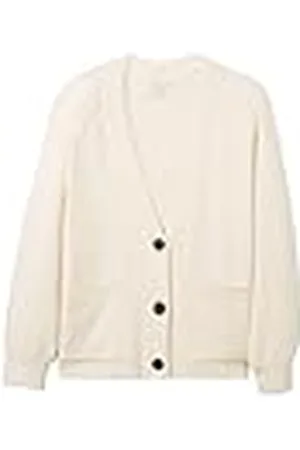 TOM TAILOR 1037784 Cárdigan, 10354-Soft Beige Solid, L para Mujer