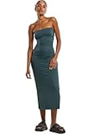 Urban classics Tb7468-ladies Bandeau Midi Dress Vestido, , XXL Mujeres