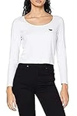 Gianni Kavanagh White Core Long Sleeve Ribbed tee Camiseta, , M Mujer