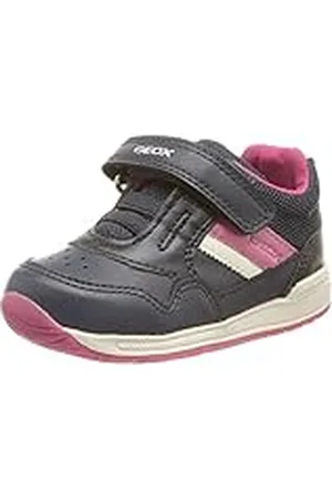 Geox B Rishon Girl A, Primeros Pasos para Bebé Niña, Multicolor (Lt Navy/Fuchsia), 18 EU