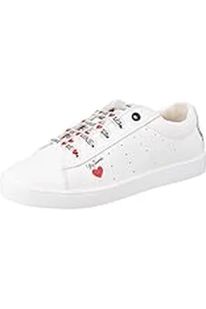 Geox J Kathe Girl F, Sneakers para Niña, Multicolor (White/Red), 30 EU