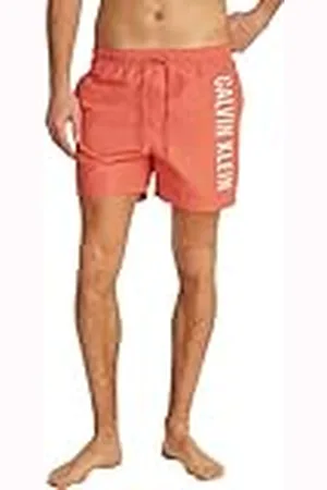 Calvin Klein Bañador Hombre Medium Drawstring con cintura ajustable, Naranja (Dazzling Coral), M