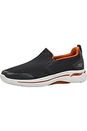 Skechers Go Walk Arch Fit - Idyllic Charcoal/Orange 11.5 EE - Wide