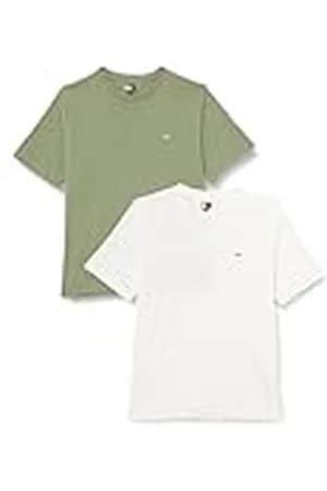 Tommy Hilfiger Camisetas de Manga Corta Pack de 2 Hombre Xslim Jersey de algodón, Multicolor (Ecru/Aruba Green), XXL