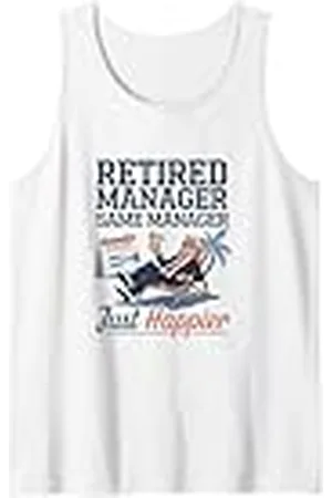 fabrinity Hombre gerente retirado mismo gerente simplemente más feliz Camiseta sin Mangas