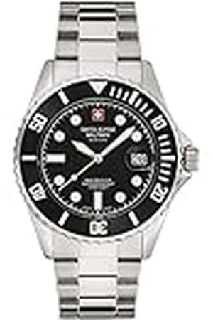 Swiss Alpine Military Reloj de Cuarzo analógico para Hombre de Acero Inoxidable 7053.1, Acero y Negro - 1137sam, Pulsera, , Pulsera