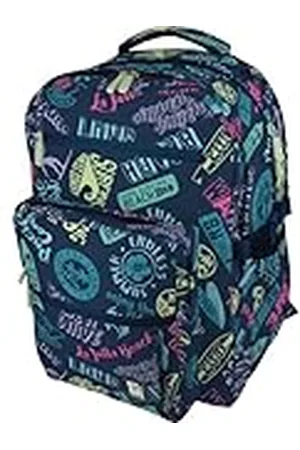 Grafoplas Mochila Escolar Grande, 32X46X24cm, 31 Litros, Zona Acolchada para Portátil, Modelo Bigpack, Diseño Beach, Bits&Bobs Pop Up Design, Máxima Ergonomía