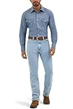 Wrangler – camisa de manga larga para hombres, auténtico corte de Cowboy